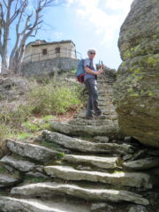 sulla scalinata finale