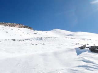 La cima come appare dai pendii ancora da salire