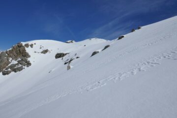 L'ultimo pendio per arrivare al colle