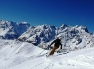 Partenza dalla cima del Pic Blanc