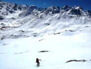 Discesa dalla dorsale verso la strada del Galibier