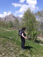 Inizio discesa dalla Chiesetta degli Alpini.