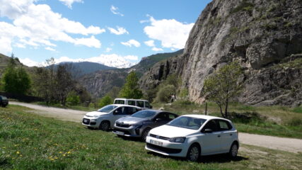 la falesia dal car parking..
