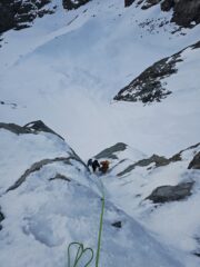La goulotte vista dalla sosta
