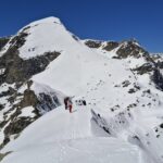 L'esposto fa facile dorsale che porta sul ghiacciaio Ferrand