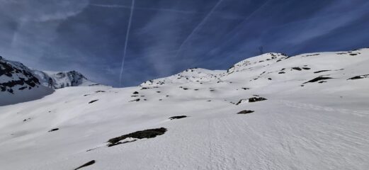 parte alta sotto la cima