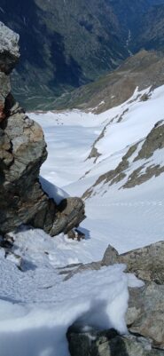 Uscita dagli Italiani sul Balcone del Gelas su roccette poco stabili