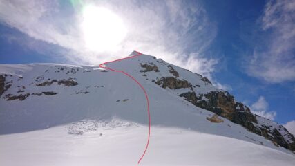 La parete ovest dal colle