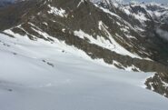 Il vallone superiore visto dalla cima
