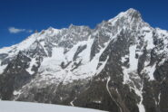 Dalla vetta: la cresta dal Dente del Gigante alle Grandes Jorasses