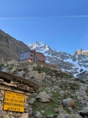 Il Gelas stamattina visto dal bivacco invernale
