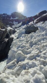 Passaggi ravanosi per salire senza finire nel torrente
