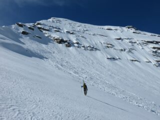 Sulla fascia mediana verso il muro finale
