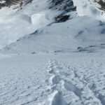 Poco sotto l'uscita in cresta