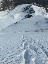 Poco sotto l'uscita in cresta