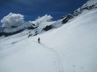 innevamento verso Cima Autour