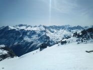 Vista dal rifugio: Grand Rousse, Gran Paradiso, Grivola