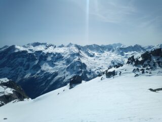 Vista dal rifugio: Grand Rousse, Gran Paradiso, Grivola