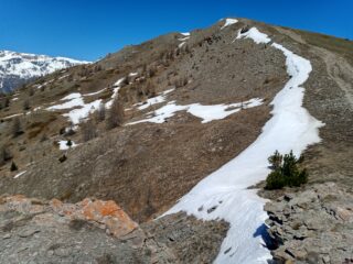 scendendo verso il colle di Costa Piana