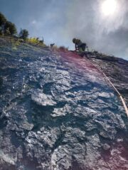 Il secondo tiro , una striscia asciutta tra le colate d'acqua. Comunque molto bello