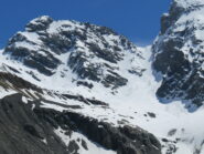 A sx il Pic e a dx il canale Nord del Col du Greffier