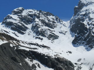 A sx il Pic e a dx il canale Nord del Col du Greffier