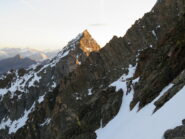 Traverso dopo la prima goulottina per entrare nel 1° nevaio