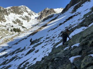 In azione nel traverso a q. 2200 lato francese