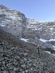 Pietraia prima del canale, arrivando dal rifugio ruchenhuttli 