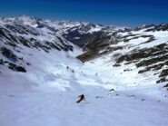 Inizio discesa sul versante sud ovest