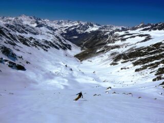 Inizio discesa sul versante sud ovest
