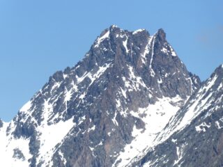 Dalla vetta zoomata sul Visolotto.