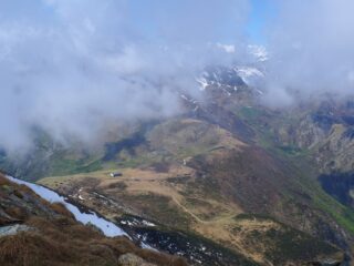 Fugace visione del Colombardo dalla cima.