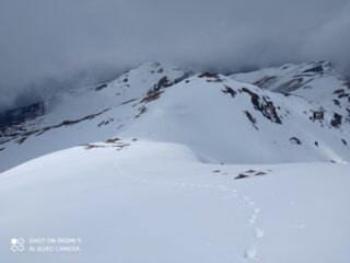 dalla cima verso l'anticima