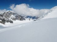 Uno dei crepacci visibili nell'ultimo tratto