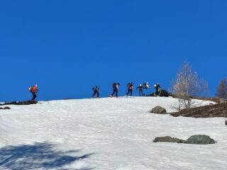 salendo subito dopo Alpe Vieille