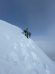 l'arrivo in vetta