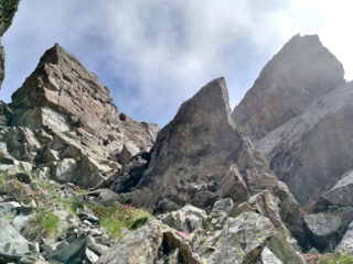 ...sotto la cima... si arrampica...