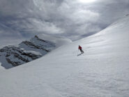 Discesa parte alta (dietro la pala finale del Brunegghorn)