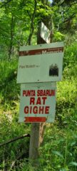 Indicazioni alla partenza dal Pian Mulech