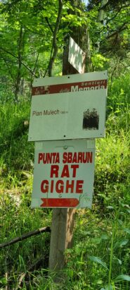 Indicazioni alla partenza dal Pian Mulech