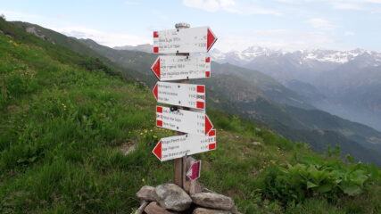 segnaletica al colle croce d' Intror..