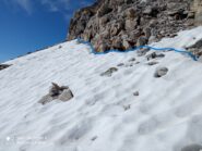 il percorso che ho fatto per evitare, ma non del tutto, il secondo nevaio