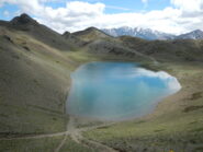 Lago Gignoux visto dal sentiero di salita verso Mont Gimont