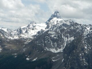 il Pic de Rochebrune visto dal Monte Gimont