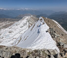 Sulla cresta scendendo da Mont Glacier