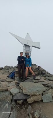 con Monica in cima al Viso Mozzo..