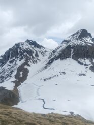 Lago con Gran cima a sinistra e monte Perrin a destra