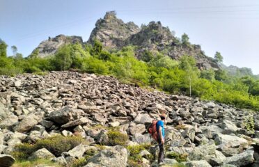 Verso l'attacco della ferrata.