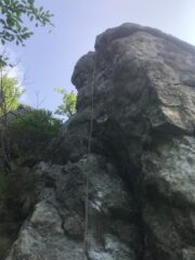 Il diedro a sx il tiro più facile